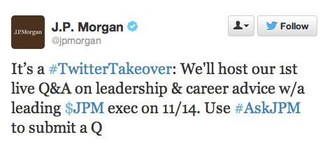 jpmorgan_twitter_launch_tweet