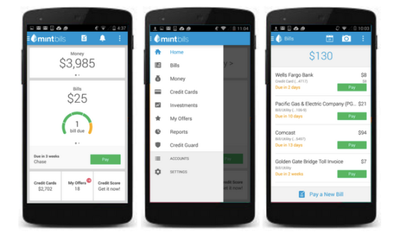 Mint App Bills 2
