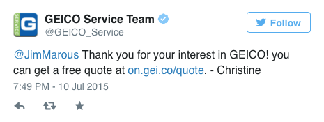 Geico Tweet 1