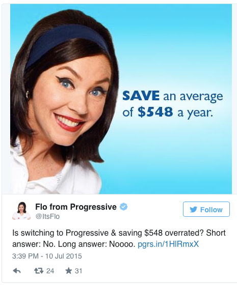 Progressive Promoted Tweet RT