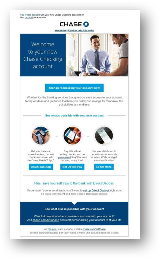 Chase Welcome