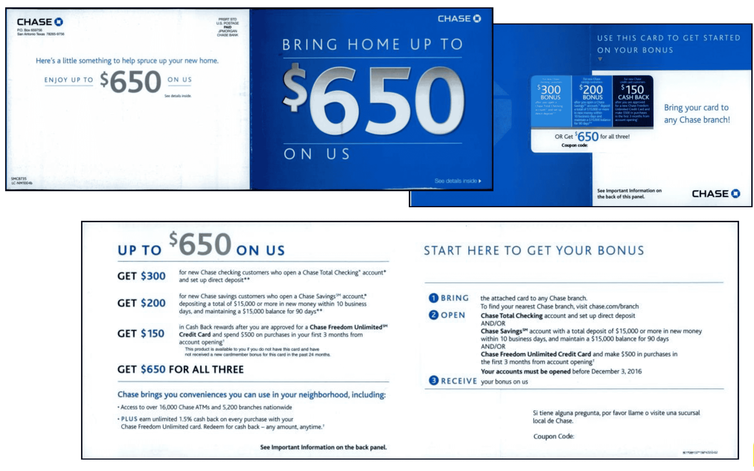 Picture of Chase Checking Direct Mail