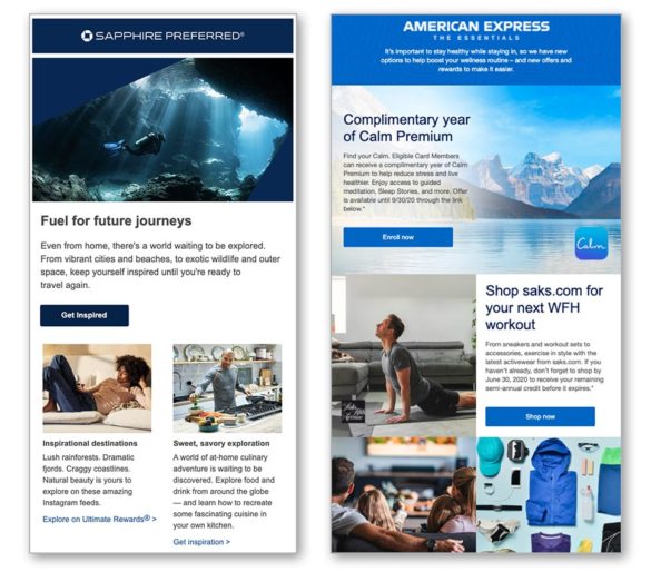 Email marketing American Express Chase