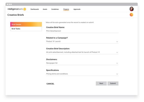 compliance creative brief