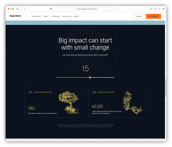 Aspiration tree simulator webpage
