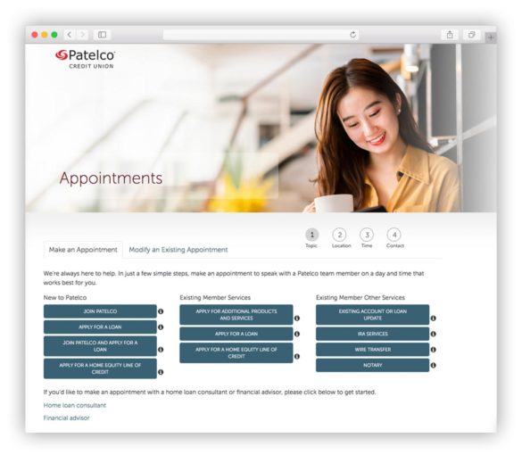 Patella virtual branch make an appointment