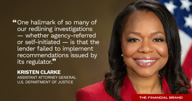 Kristen Clarke - lender failed to implement recommendations issued by regulator