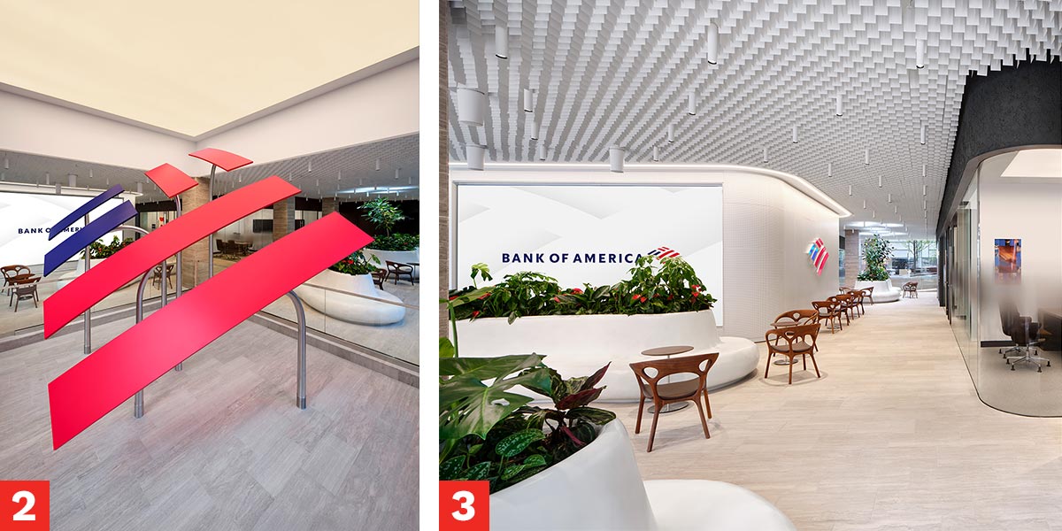 Bank of America art installation entrance