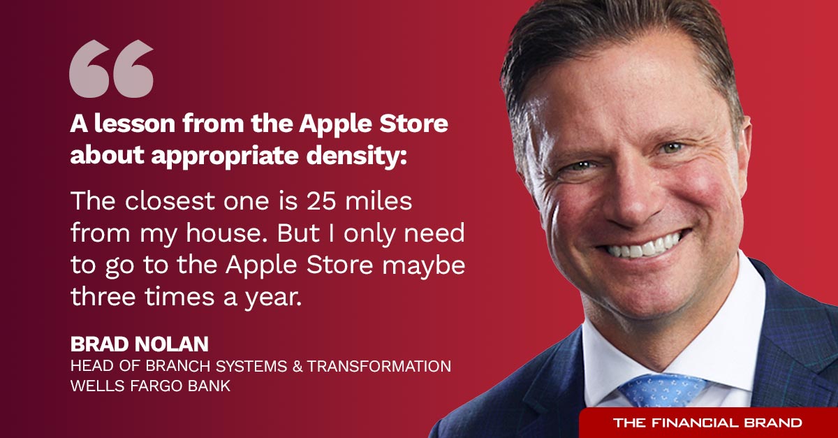 Brad Nolan quote - a lesson from the Apple Store about appropriate density
