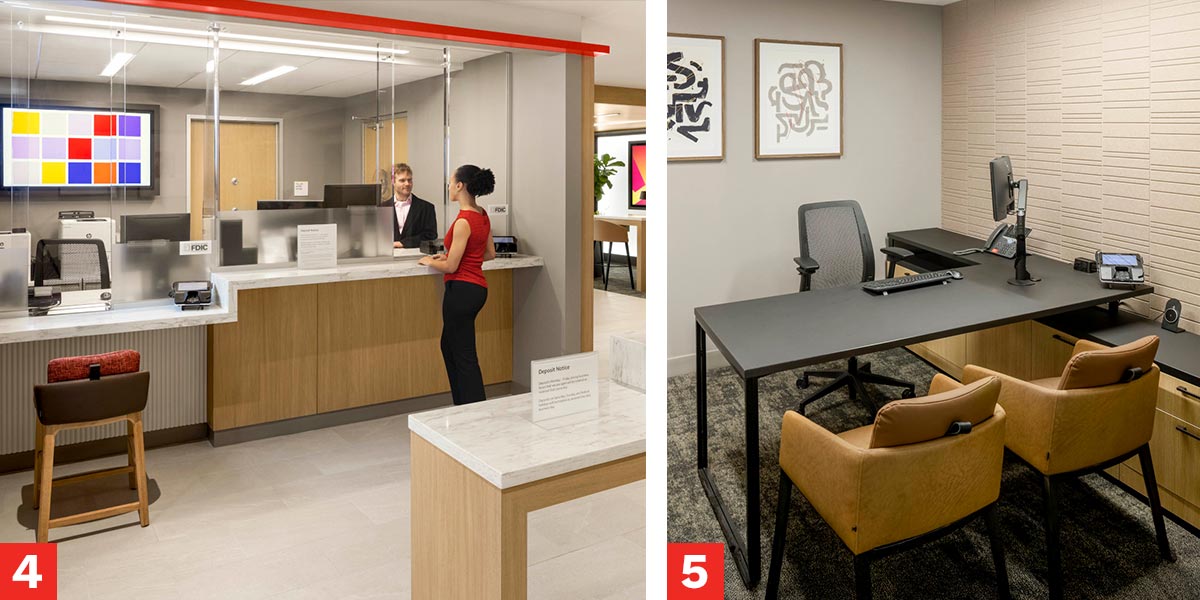 Wells Fargo new branch design teller and office