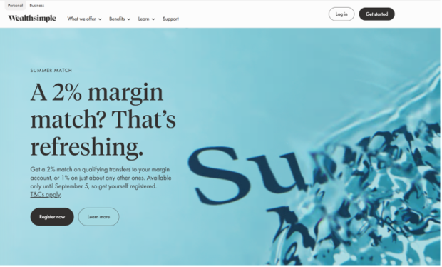 Screenshot of Wealthopic's website