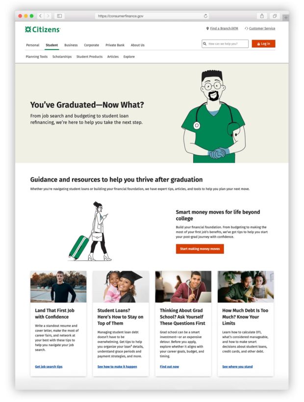 Citizens student hub now what