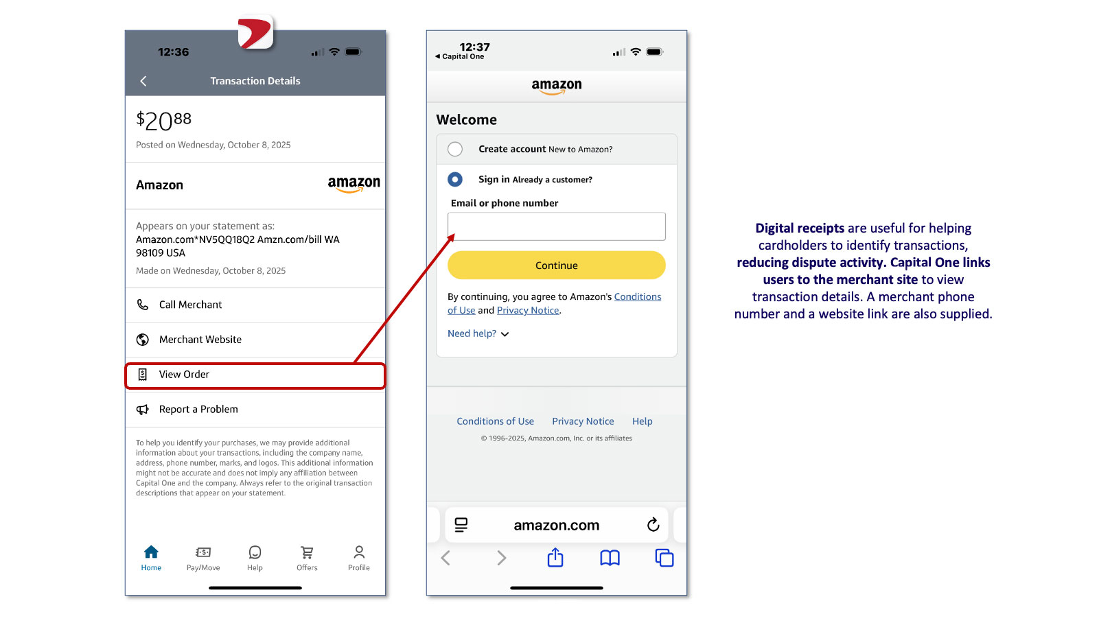Amazon Capital One shopping mobile