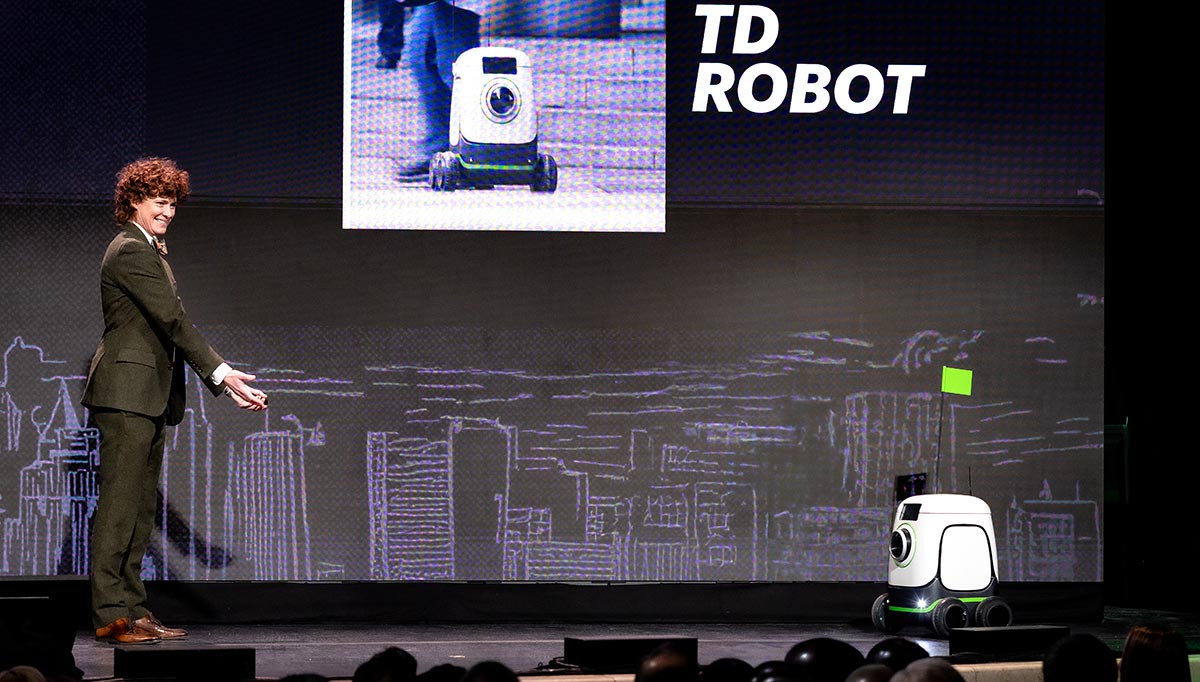 Jennie Platt introducing TD Robot