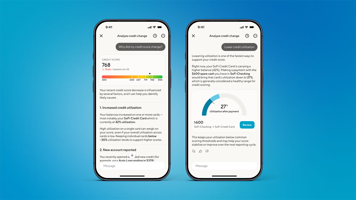SoFi Coach - Analyze credit change
