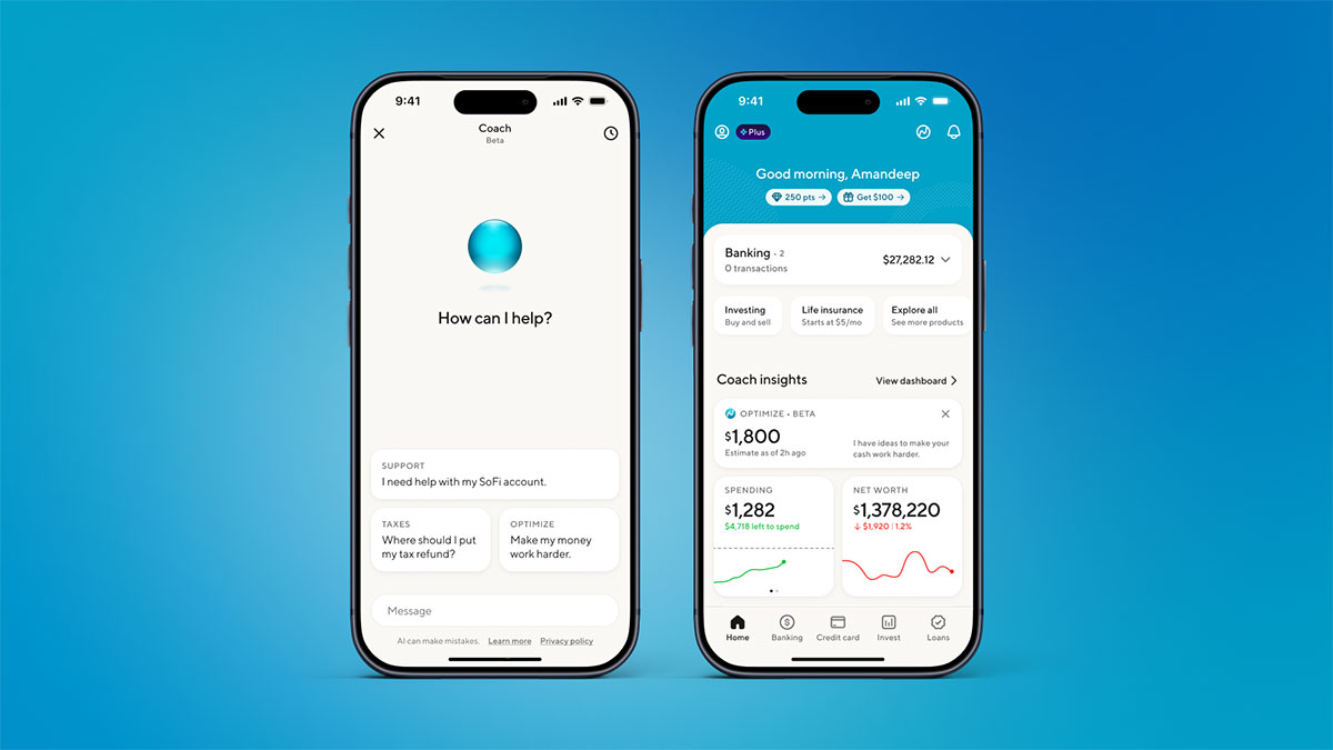 SoFi Coach - How can I help? - Dashboard